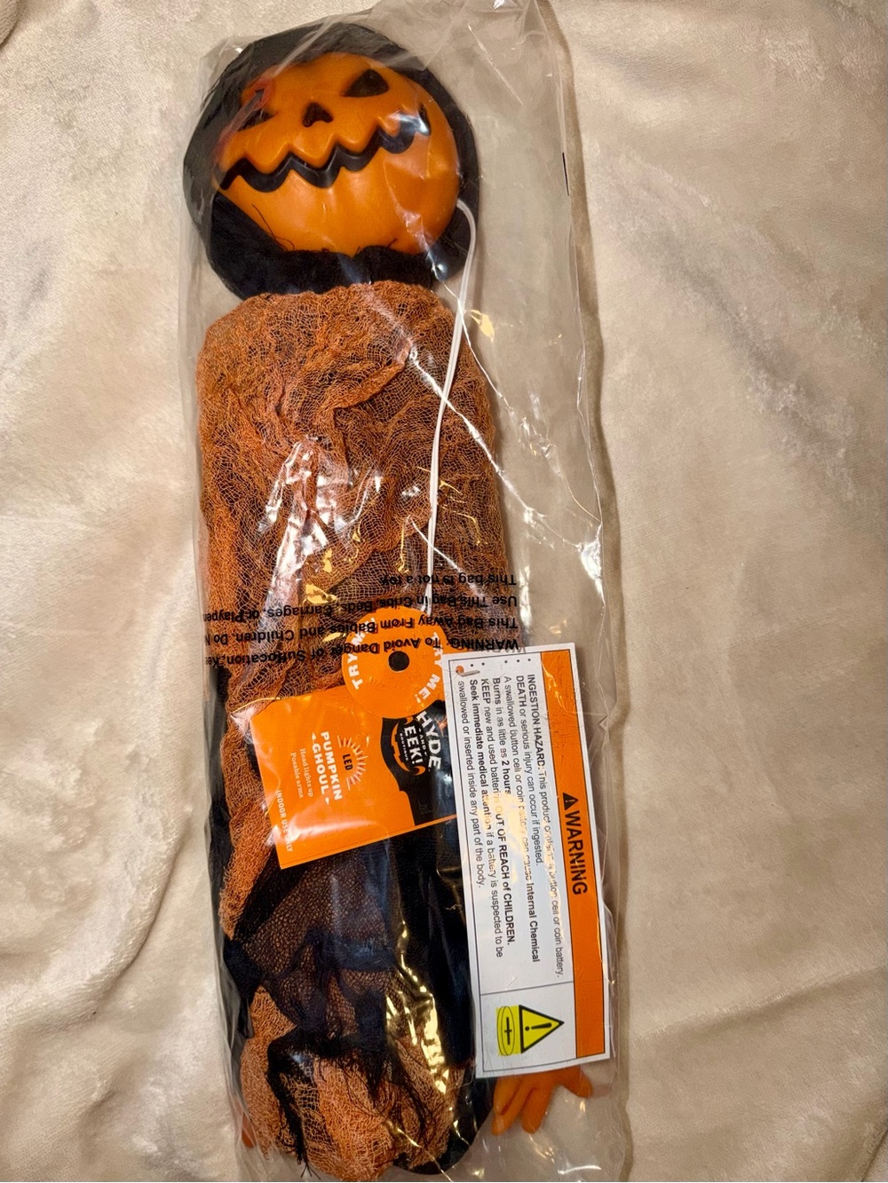 brand new Hyde & EEK! Boutique LED Light-Up hanging Pumpkin Ghoul prop